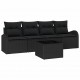 Sonata H Градински Софа Комплект 5 pcs Черно 55 x 55 x 37 см Полиратан