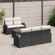 Sonata H Градински Софа Комплект 6 pcs Черно 55 x 55 x 37 см Полиратан
