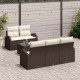 Sonata H Градински Софа Комплект 6 pcs Кафяво 55 x 55 x 37 см Полиратан