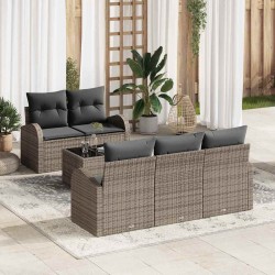 Sonata H Градински Софа Комплект 6 pcs Сив 55 x 55 x 37 см Полиратан - Canapele și bănci de grădină