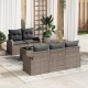 Sonata H Градински Софа Комплект 6 pcs Сив 55 x 55 x 37 см Полиратан