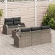 Sonata H Градински Софа Комплект 6 pcs Сив 55 x 55 x 37 см Полиратан