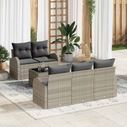 Sonata H Градински Софа Комплект 6 pcs Светлосиво 55 x 55 x 37 см - Canapele și bănci de grădină