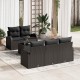 Sonata H Градински Софа Комплект 6 pcs Черно 55 x 55 x 37 см Полиратан