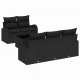 Sonata H Градински Софа Комплект 6 pcs Черно 55 x 55 x 37 см Полиратан