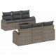 Sonata H Градински Софа Комплект 7 pcs Сив 55 x 55 x 37 см Полиратан