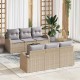 Sonata H Градински Софа Комплект 7 pcs Бежово 55 x 55 x 37 см Полиратан