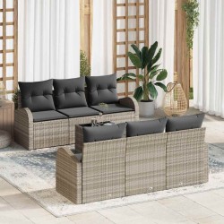 Sonata H Градински Софа Комплект 7 pcs Светлосиво 55 x 55 x 37 см - Canapele și bănci de grădină