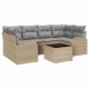 Sonata H Градински Софа Комплект 7 pcs Бежово 55 x 55 x 37 см Полиратан