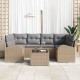 Sonata H Градински Софа Комплект 7 pcs Бежово 55 x 55 x 37 см Полиратан