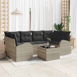 Sonata H Градински Софа Комплект 7 pcs Светлосиво 55 x 55 x 37 см - Canapele și bănci de grădină