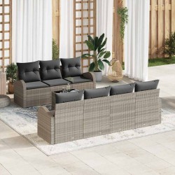 Sonata H Градински Софа Комплект 8 pcs Светлосиво 55 x 55 x 37 см - Canapele și bănci de grădină