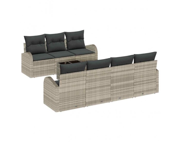 Sonata H Градински Софа Комплект 8 pcs Светлосиво 55 x 55 x 37 см