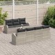 Sonata H Градински Софа Комплект 8 pcs Светлосиво 55 x 55 x 37 см