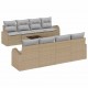 Sonata H Градински Софа Комплект 7 pcs Бежово 55 x 55 x 37 см полиратан