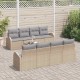 Sonata H Градински Софа Комплект 7 pcs Бежово 55 x 55 x 37 см полиратан