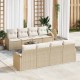 Sonata H Градински Софа Комплект 7 pcs Бежов & & Бял 55 x 55 x 37 см