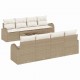 Sonata H Градински Софа Комплект 7 pcs Бежов & & Бял 55 x 55 x 37 см