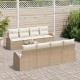 Sonata H Градински Софа Комплект 7 pcs Бежов & & Бял 55 x 55 x 37 см