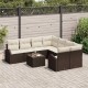 Sonata H Градински Софа Комплект 9 pcs Кафяво 55 x 55 x 37 см полиратан