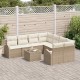 Sonata H Градински Софа Комплект 9 pcs Бежово 55 x 55 x 37 см полиратан