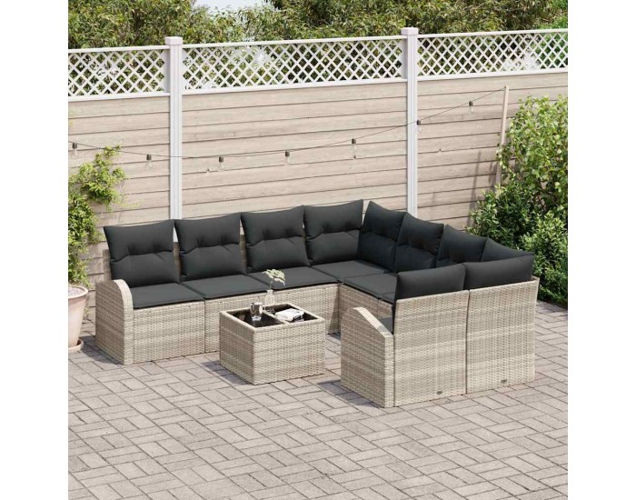 Sonata H Градински Софа Комплект 9 pcs 55 x 55 x 37 см полиратан