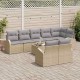 Sonata H Градински Софа Комплект 9 pcs Бежово 55 x 55 x 37 см Полиратан