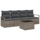 Sonata H Градински Софа Комплект 5 pcs Сив 55 x 55 x 37 см полиратан