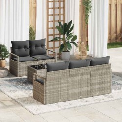 Sonata H Градински Софа Комплект 6 pcs Светлосиво 55 x 55 x 37 см - Canapele și bănci de grădină