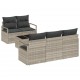 Sonata H Градински Софа Комплект 6 pcs Светлосиво 55 x 55 x 37 см