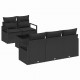 Sonata H Градински Софа Комплект 6 pcs Черно 55 x 55 x 37 см полиратан