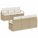 Sonata H Градински Софа Комплект 7 pcs Бежов и кремав 55 x 55 x 37 см