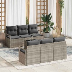 Sonata H Градински Софа Комплект 7 pcs Светлосиво 55 x 55 x 37 см - Canapele și bănci de grădină