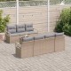 Sonata H Градински Софа Комплект 8 pcs Бежово и сиво 55 x 55 x 37 см