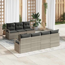 Sonata H Градински Софа Комплект 8 pcs Светлосиво 55 x 55 x 37 см - Canapele și bănci de grădină
