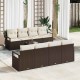 Sonata H Градински Софа Комплект 7 pcs Кафяв и Кремав 55 x 55 x 37 см
