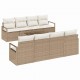 Sonata H Градински Софа Комплект 7 pcs Бежов и кремав 55 x 55 x 37 см