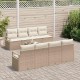 Sonata H Градински Софа Комплект 7 pcs Бежов и кремав 55 x 55 x 37 см
