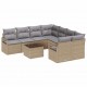 Sonata H Градински Софа Комплект 9 pcs Бежово и сиво 55 x 55 x 37 см