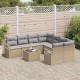Sonata H Градински Софа Комплект 9 pcs Бежово и сиво 55 x 55 x 37 см