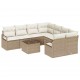 Sonata H Градински Софа Комплект 9 pcs Бежов и кремав 55 x 55 x 37 см