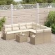 Sonata H Градински Софа Комплект 9 pcs Бежов и кремав 55 x 55 x 37 см