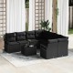 Sonata H Градински Софа Комплект 9 pcs Черно 55 x 55 x 37 см полиратан
