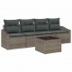 Sonata H Градински Софа Комплект с възглавница 5 pcs Сив 55 x 55 x 37 см