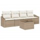 Sonata H Градински Софа Комплект 5 pcs Бежов и кремав 55 x 55 x 37 см
