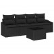 Sonata H Градински Софа Комплект 5 pcs Черно 55 x 55 x 37 см