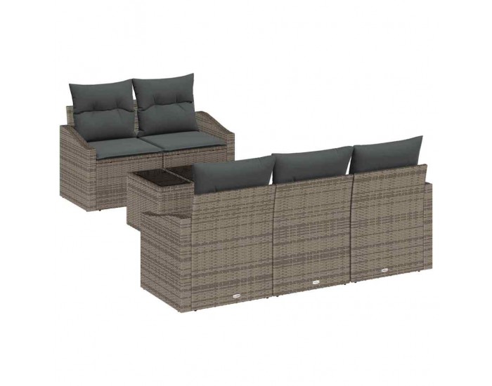 Sonata H Градински Софа Комплект с възглавница 6 pcs Сив 55 x 55 x 37 см