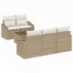 Sonata H Градински Софа Комплект 6 pcs Бежов и кремав 55 x 55 x 37 см