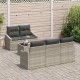 Sonata H Градински Софа Комплект 6 pcs Светлосиво 55 x 55 x 37 см
