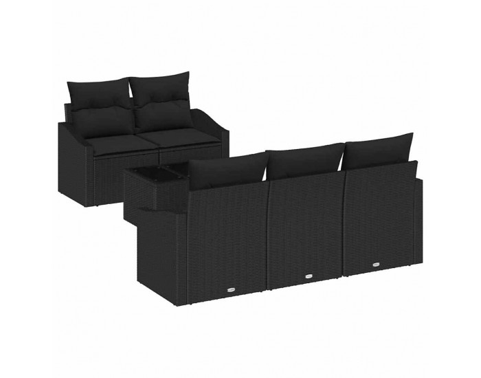 Sonata H Градински Софа Комплект 6 pcs Черно 55 x 55 x 37 см